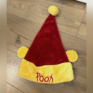 Winnie The Pooh Christmas Santa Hat Disney Parks RARE Adult size Embroidered